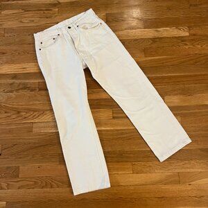 Vintage 80s Levi's 501 White Button-Fly Distressed USA Made Jeans - Men's 31x28